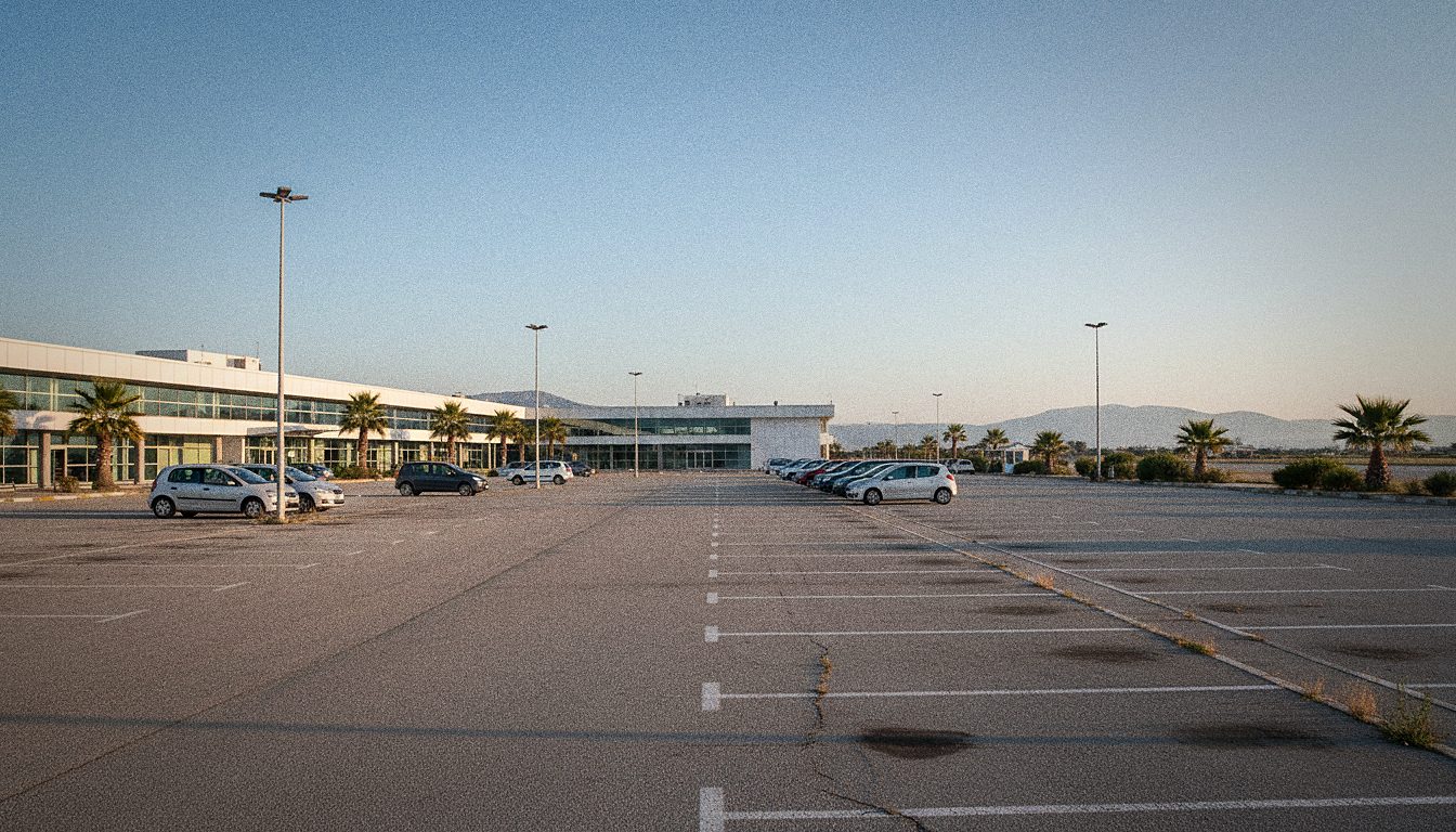 Parkplatz P1 neben dem Terminal des Flughafens Zakynthos